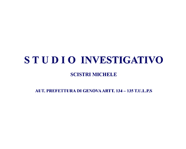 STUDIO INVESTIGATIVO DI SCISTRI MICHELE